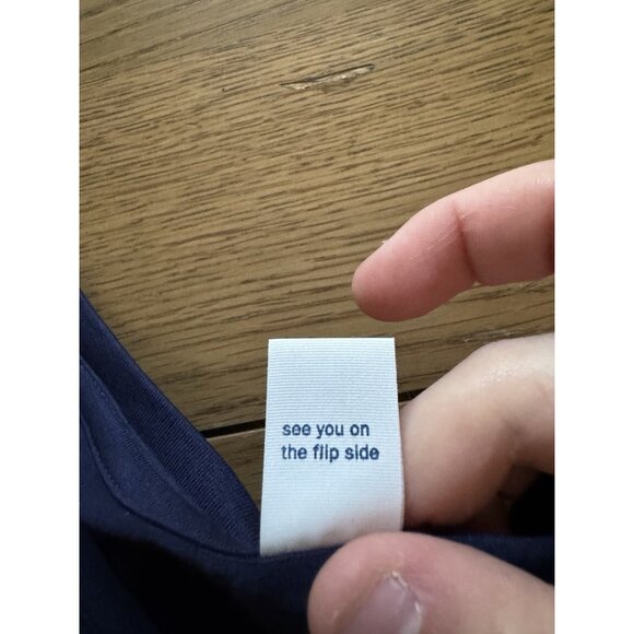 Old Navy Luxe Blue Long Sleeve Round Neck Tunic Shirt Women‎ Size Medium Preppy - Picture 8 of 12